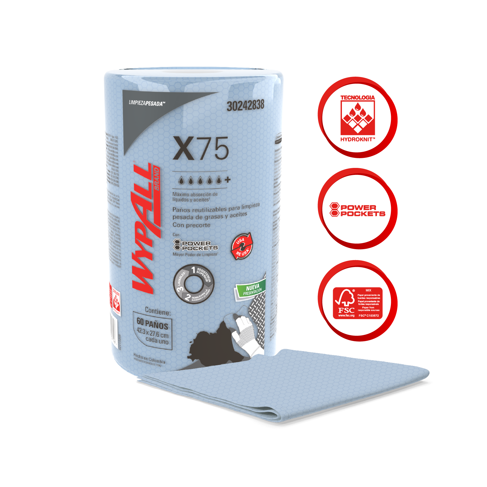 KCP PAÑO IND X-75 RR  6X1X60